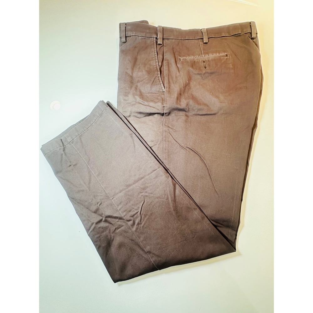 Dockers D3 Classic Fit Chinos Mens 36x34 Brown Flat Front Cotton Pants 407860009